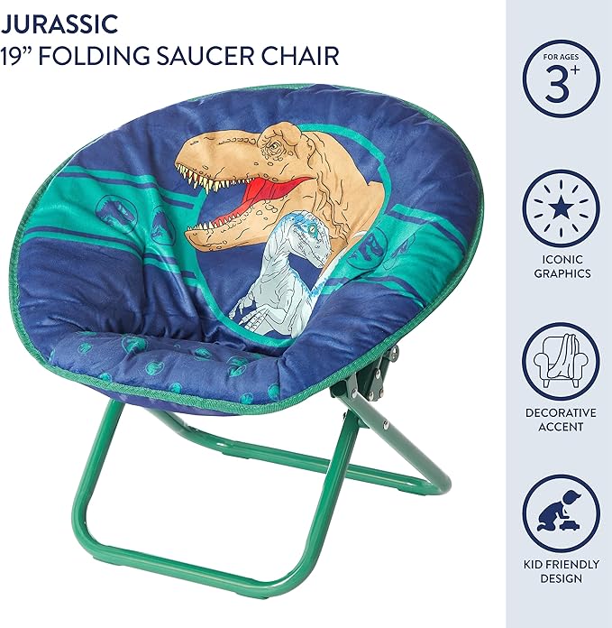 Idea Nuova Jurassic World Toddler Saucer Chair - LeafyLoom