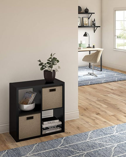 ClosetMaid 4556 Decorative Open Back 4-Cube Storage Organizer, Black - LeafyLoom