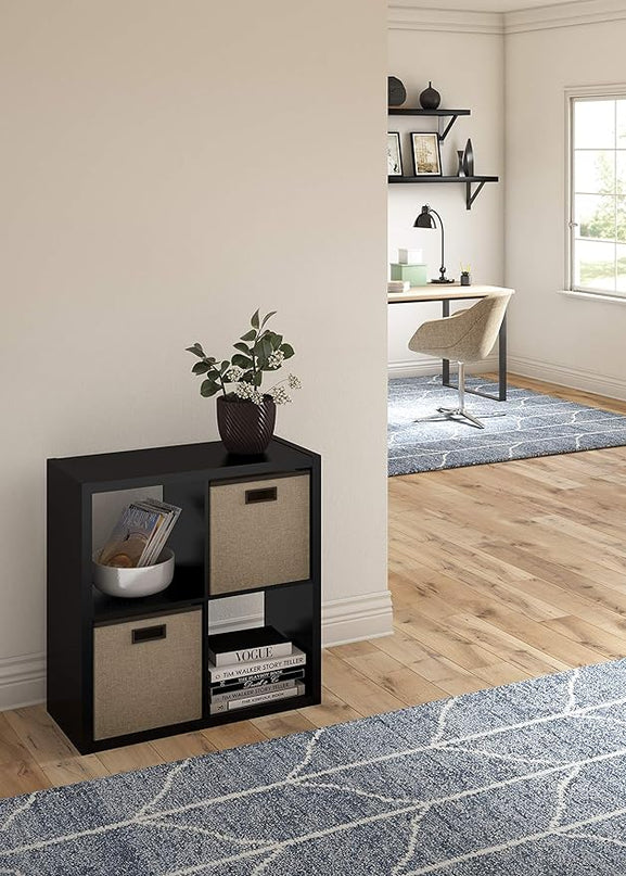 ClosetMaid 4556 Decorative Open Back 4-Cube Storage Organizer, Black - LeafyLoom