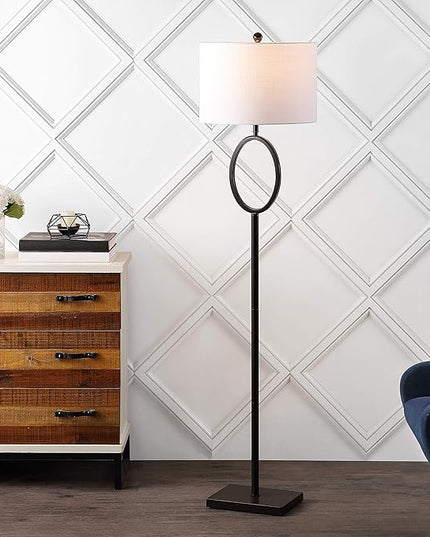 JONATHAN Y JYL1089B April 61" Metal Modern Contemporary LED Floor Lamp, Modern, Contemporary, Glam, Traditional, Office, Living Room, Family Room, Dining Room, Bedroom, Foyer, Oil Rubbed Bronze - LeafyLoom