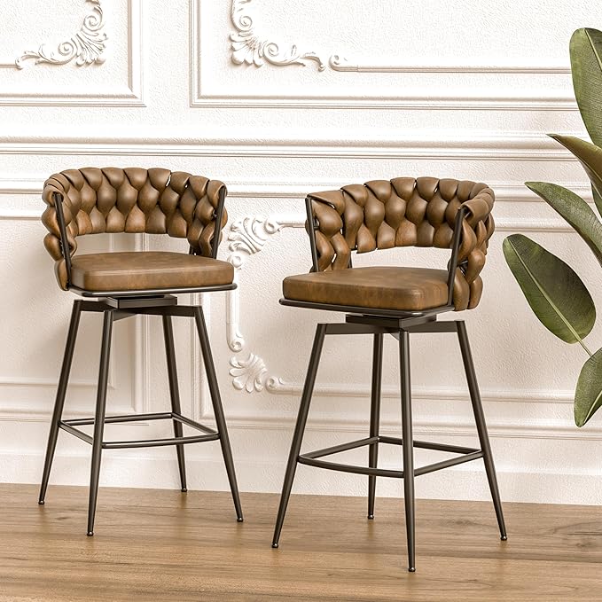 NicBex Haerin-SD-00363-LWJ Dining Chairs, 18.1"x18.1"x35.8", Brown - LeafyLoom