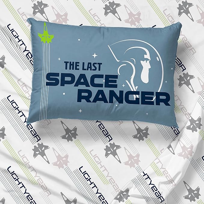 Jay Franco Disney Pixar Lightyear Space Command 5 Piece Twin Size Bed Set - includes Comforter & Sheet Set - Bedding Features Buzz - Super Soft Kids Fade Resistant Microfiber (Official Product) - LeafyLoom