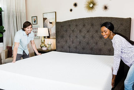 Signature Design by Ashley Twin Size Chime 8 Inch Medium Firm Gel Memory Foam Mattress with Green Tea & Charcoal Extract - LeafyLoom