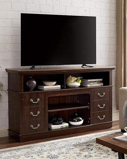 NicBex TV Stand for 65 Inch TV Modern TV Media Console Table with Open and Closed Storage Space,Entertainment Center with Storage for Living Room,60 Inch,Espresso - LeafyLoom