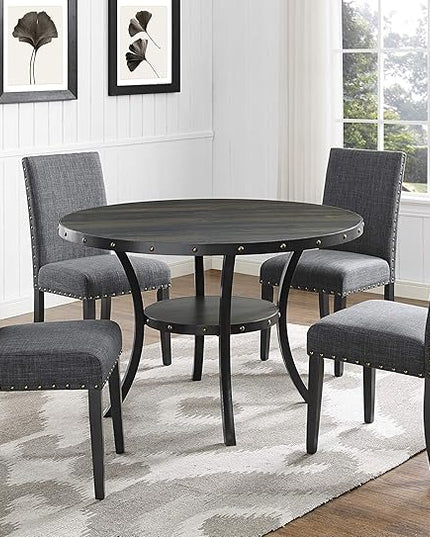 New Classic Furniture Crispin Dining Chair, 2-Pack, Granite - LeafyLoom