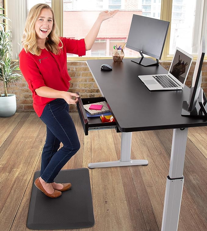 Stand Steady Attachable Under Desk Drawer | Pull-Out Storage Organizer with Smooth Sliding Tracks | Spacious Storage Drawer Easily Mounts to Desks and Workstations (Black / 17.5 x 11.5) - LeafyLoom