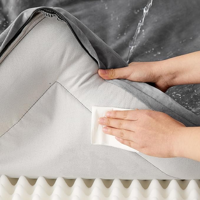 Bedsure Cat Beds for Indoor Cats - Washable Bolster Dog Sofa Beds for Extra Small Dogs, Supportive Foam Pet Couch Bed with Removable Washable Cover, Waterproof Lining and Nonskid Bottom, Grey BEDSURE