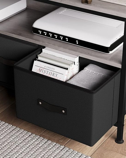 IDEALHOUSE Dresser TV Stand 50 Inch Entertainment Center with Storage TV Stand for Bedroom Small TV Stand Dresser with Drawers and Shelves, TV & Media Console Table Furniture for Living Room, Black - LeafyLoom