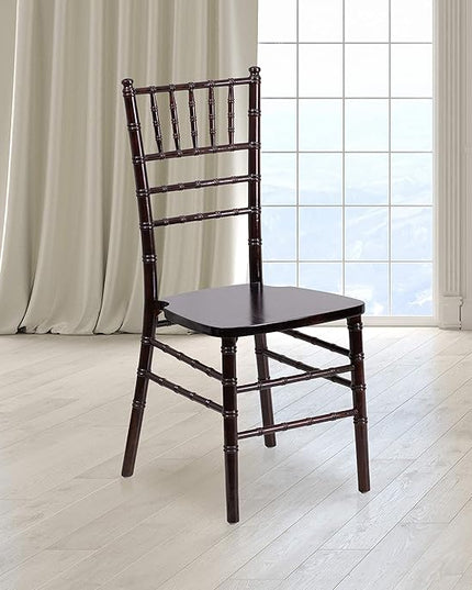 Flash Furniture 2 Pack HERCULES Series Walnut Wood Chiavari Chair - LeafyLoom