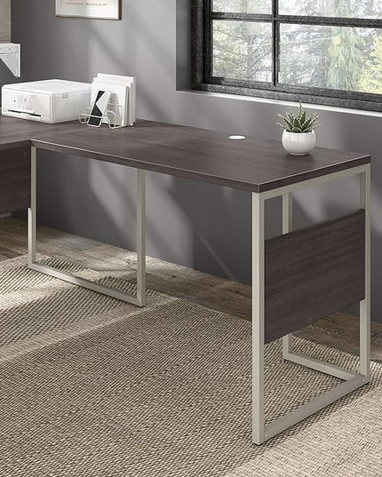 Bush Business Furniture Hybrid Desk Return/Bridge, 42W x 24D, Storm Gray - LeafyLoom