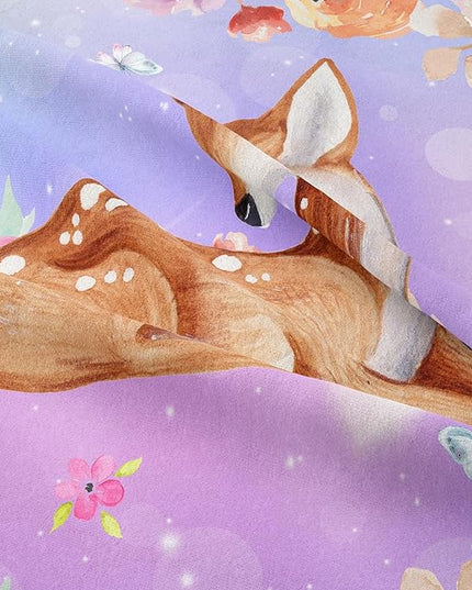NINENINE Cute Deer Bedding for Girls Kawaii Deer Comforter Sets for Girls,Pink Deer Bedding Twin Bedding Set for Kids Girls,Watercolor Wildlife Comforter with 1 Comforter 1 Pillowcase… - LeafyLoom