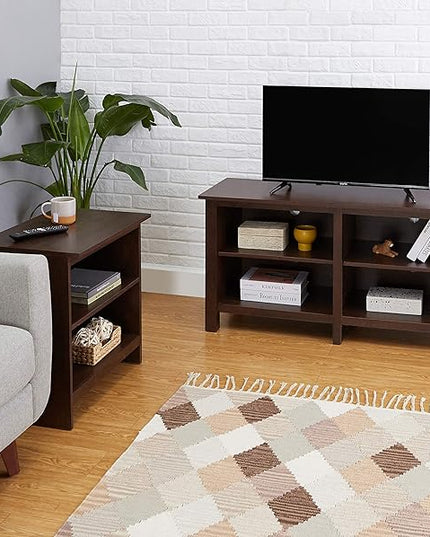 ROCKPOINT 70inch TV Stand Storage Media Console Entertainment Center,Espresso - LeafyLoom