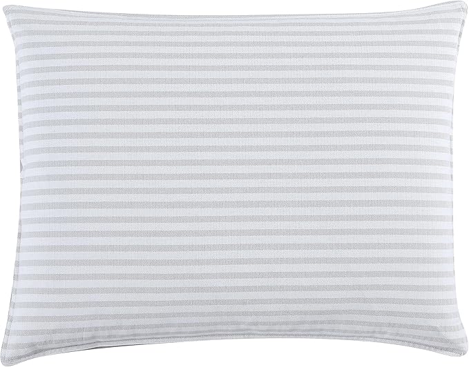 Nautica - Queen Comforter Set, Cotton Reversible Bedding with Matching Shams, Mediterranean Inspired Home Decor for All Seasons (Fairwater Grey, Queen) - LeafyLoom
