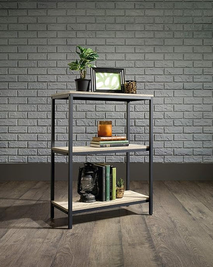 Sauder North Avenue 3 shelves Bookcase, Charter Oak finish, L: 23.47" x W: 11.50" x H: 30.47" - LeafyLoom