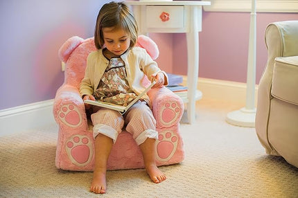 Animal Adventure | Sweet Seats | Pink Bear Children's Plush Chair - LeafyLoom