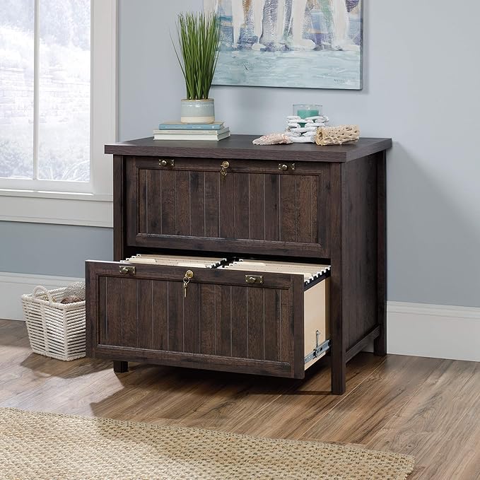 Sauder Costa Lateral File, Coffee Oak finish - LeafyLoom