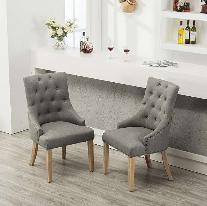 NicBex Haerin-SD-00158-LWJ Dining Chairs, 24"x22"x39", Gray - LeafyLoom