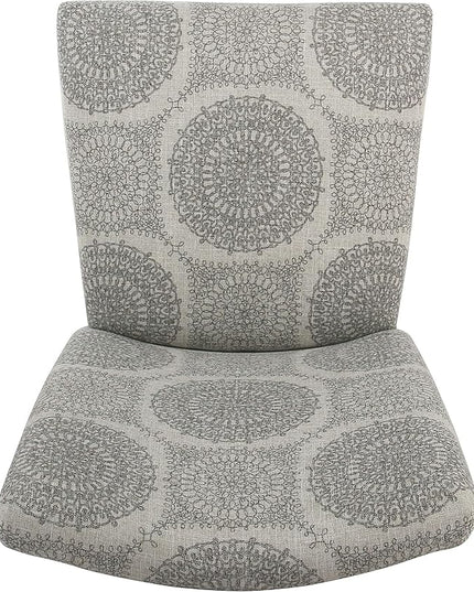 HomePop Parsons Classic Upholstered Accent Dining Chair, Set of 2, Grey Medallion - LeafyLoom