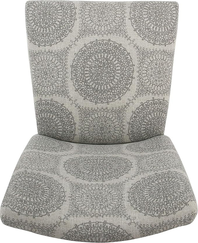 HomePop Parsons Classic Upholstered Accent Dining Chair, Set of 2, Grey Medallion - LeafyLoom