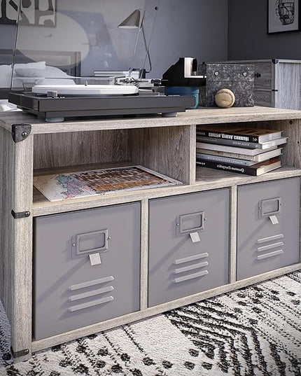 Little Seeds Nova Metal Locker 3 Pack-Graphite Grey Storage Bins - LeafyLoom