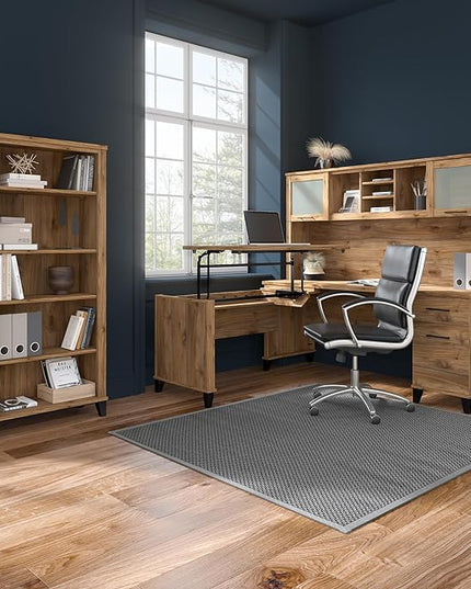 Bush Furniture Somerset Computer Drawers | Office Home Workspace | Large Desk, 72W, Fresh Walnut - LeafyLoom