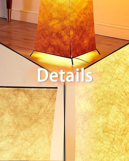 chiphy Floor Lamp, Dimmable 39" (XS) Tall Standing Lamp, 3 Levels Adjustable Brightness LED Bulbs, Column Floor Light, Red Gradient Fabric Lampshade, Home Decor for Living Room, Bedroom, Kids Room - LeafyLoom