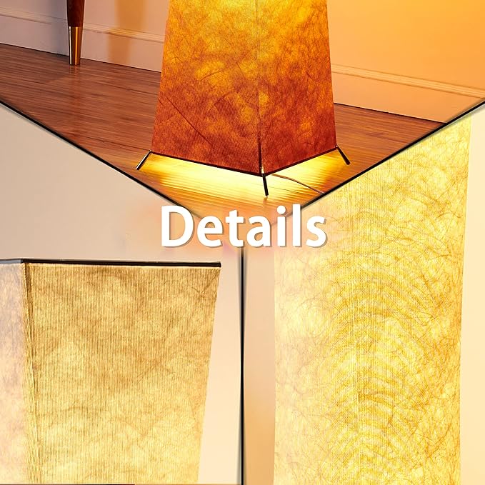 chiphy Floor Lamp, Dimmable 39" (XS) Tall Standing Lamp, 3 Levels Adjustable Brightness LED Bulbs, Column Floor Light, Red Gradient Fabric Lampshade, Home Decor for Living Room, Bedroom, Kids Room - LeafyLoom