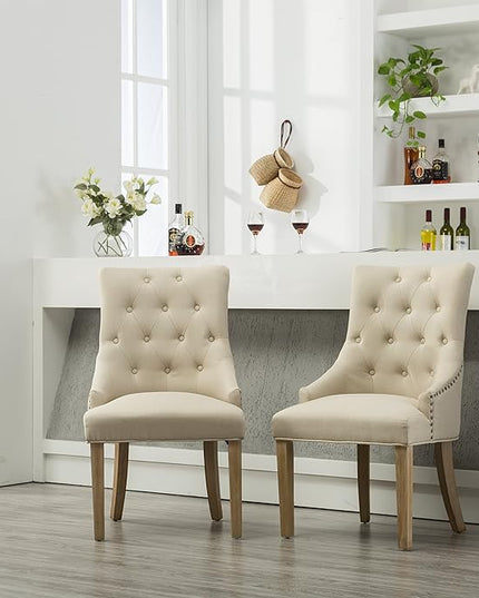 NicBex Haerin-SD-00159-LWJ Dining Chairs, 24"x22"x39", Beige - LeafyLoom