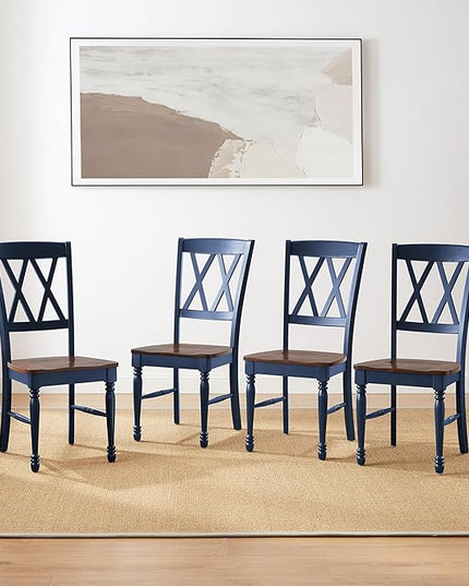 Crosley Furniture Shelby Dining Chairs (Set of 4), Navy - LeafyLoom