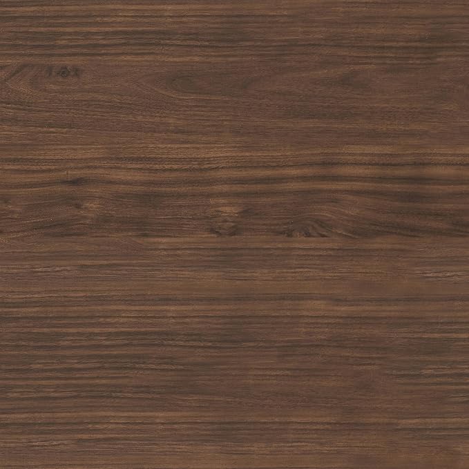 Martha Stewart Ollie Home Office Desk with 3 Drawers in Walnut Wood Grain with Polished Brass Hardware - LeafyLoom