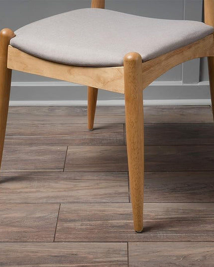 Christopher Knight Home Francie Fabric with Oak Finish Dining Chairs, 2-Pcs Set, Beige - LeafyLoom