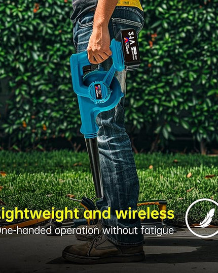 Electric Cordless Leaf Blower 21V, Leaf blower Dual Function Blowing and Vacuuming, with 2 x 4.0AH High Capacity Batteries, Leaf Blower Cordless Effortlessly Clears Blowers for Lawn Care - LeafyLoom