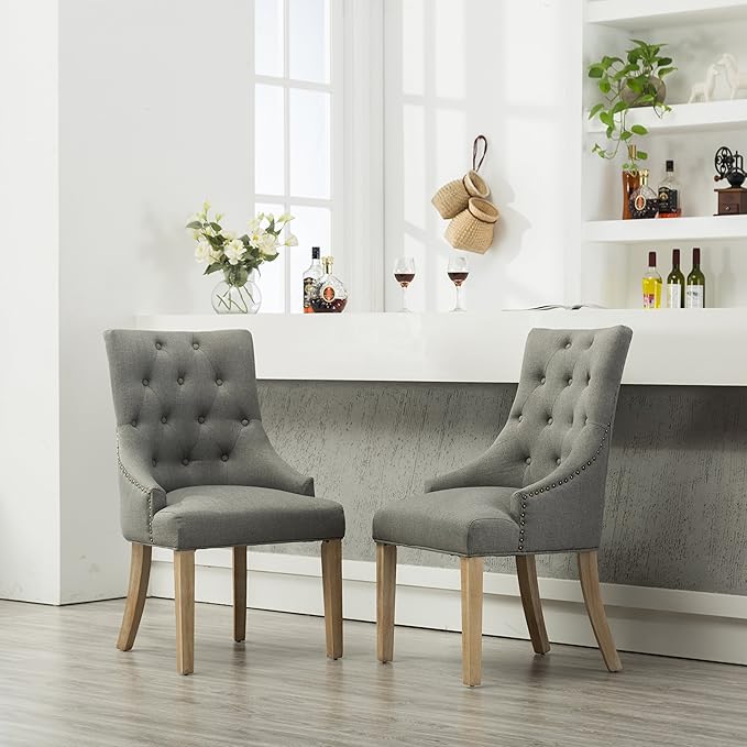 NicBex Haerin-SD-00158-LWJ Dining Chairs, 24"x22"x39", Gray - LeafyLoom