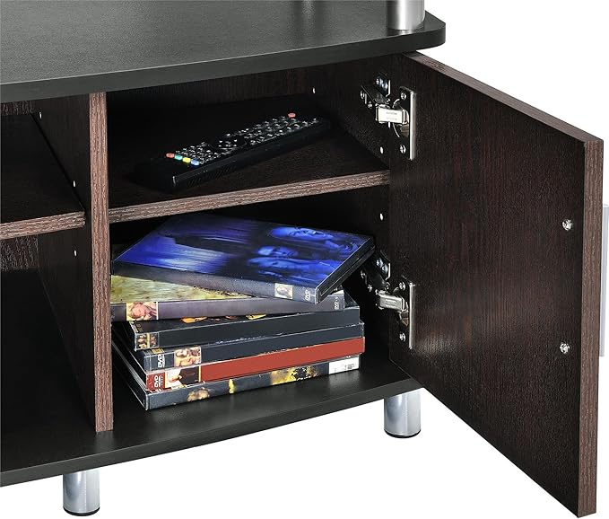 Ameriwood Home Carson TV Stand for TVs up to 50", Cherry/Black - LeafyLoom