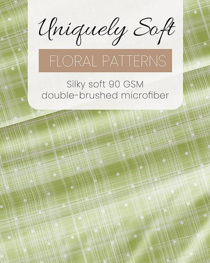 Linen Market 3 Piece Twin Bedding Sheet Set (Moss Polka) - Sleep Better Than Ever with These Ultra-Soft & Cooling Bed Sheets for Your Twin Size Bed - Deep Pocket Fits 16" Mattress - LeafyLoom