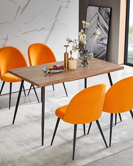 NicBex Haerin-SD-00329-LWJ Dining Chairs, 21.3"x20.5"x33.1", Orange - LeafyLoom