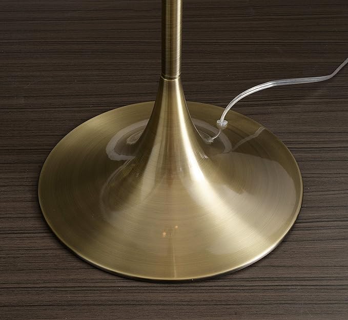 Kenroy Home 21405AB Stowe Floor Lamp with Antique Brass Finish, Modern Style, 61" Height, 19" Width, 19" Depth - LeafyLoom