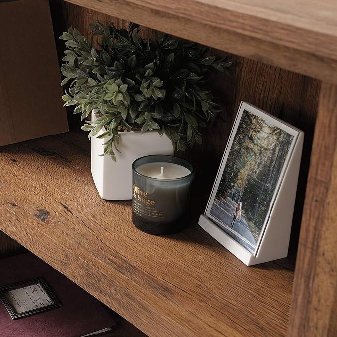 Sauder Miscellaneous Storage 3-Shelf Bookcase/ Book shelf, Vintage Oak finish - LeafyLoom