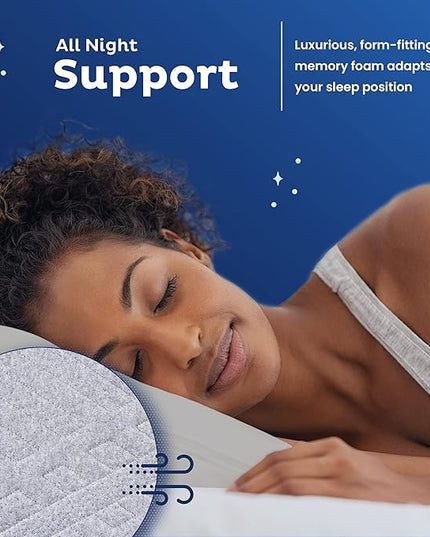 Snuggle-Pedic Long Body Pillow for Adults - Big 20x54 Pregnancy Pillows w/Shredded Memory Foam & Cooling Pillow Cover - Cuddle Firm Maternity Side Sleeper Pillow Insert to Hug for Bed - Grayy - LeafyLoom