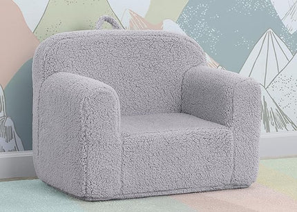 Delta Children Cozee Sherpa Chair, Grey - LeafyLoom