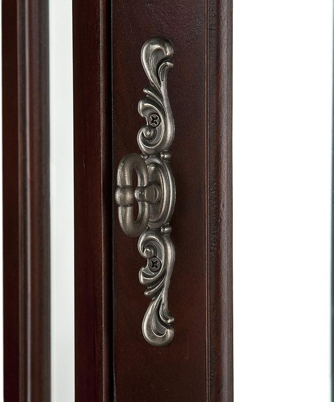 Home Decorators Collection Vitric Lighted Curio, 70" Hx21 Wx16 D, Mahogany - LeafyLoom