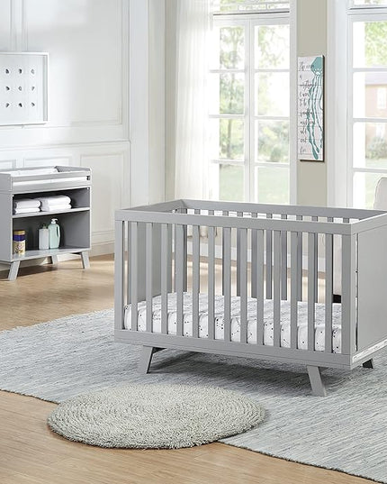Suite Bebe Livia Convertible Crib in Gray & Gray - LeafyLoom