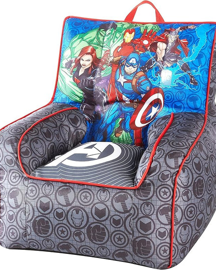 Idea Nuova Marvel Avengers Toddler Nylon Bean Bag Chair with Piping & Top Carry Handle, Large - LeafyLoom