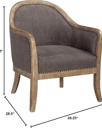 Signature Design by Ashley Engineer Vintage Casual Accent Chair with Nailhead Trim, Brown - LeafyLoom