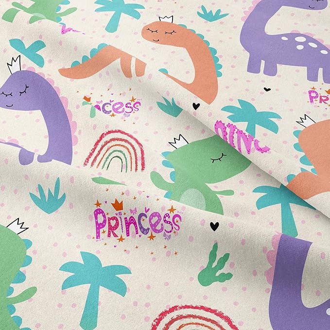 NINENINE Dinosaur Bedding Sets for Girls,Full Size Comforter Sets for Girls,Cute Dinosaur Comforter Sets,Cartoon Comforter Sets for Girls,Girls Bedding Sets with 1 Comforter 2Pillowcases - LeafyLoom
