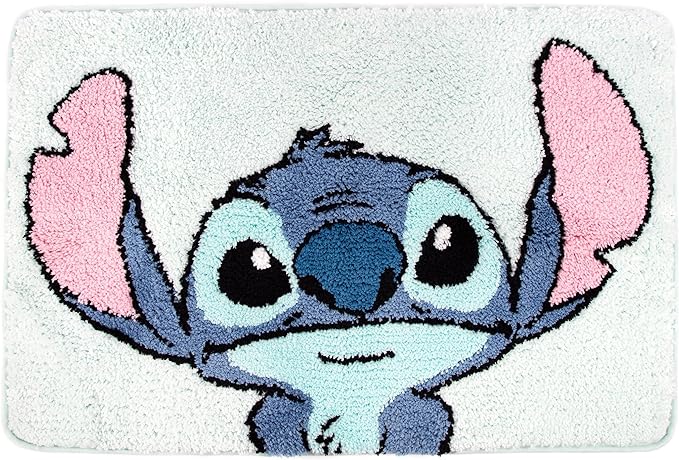 Jay Franco Disney Lilo & Stitch Floral Fun Tufted Polyester Bath Rug, Kids Bath (Official Disney Product) - LeafyLoom