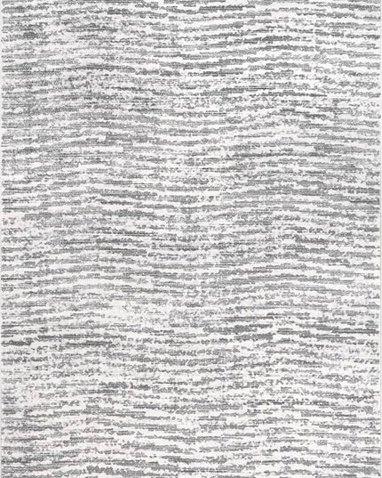 nuLOOM Avelina Abstract Stripes Machine Washable Ultra Thin Area Rug, 5' x 8', Light Grey - LeafyLoom