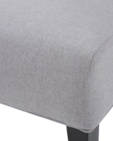 Christopher Knight Home Kassi Fabric Accent Chairs, 2-Pcs Set, Rubber, Light Grey - LeafyLoom