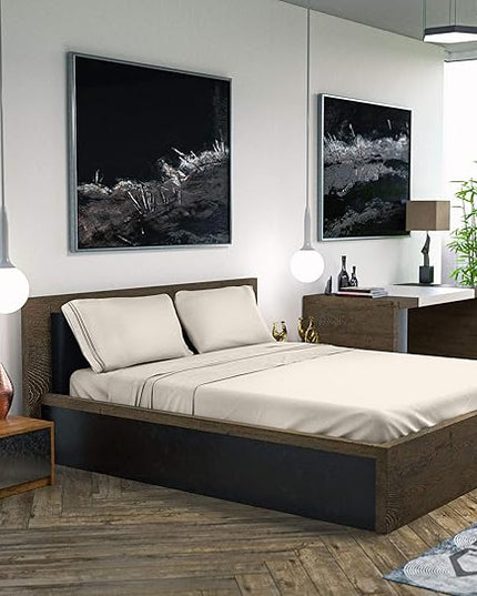 DREAMCARE Twin Sheets - Cooling Bed Sheets - 4pcs Set - up to 15" Deep Pocket Twin Bed Sheets - Twin Sheet Set - Bed Sheets Twin Soft & Long Lasting 100% Fine Brushed Polyester with Side Pocket -Ivory - LeafyLoom