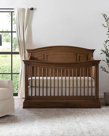 NAMESAKE Durham 4-in-1 Convertible Crib in Derby Brown, Greenguard Gold Certified - LeafyLoom